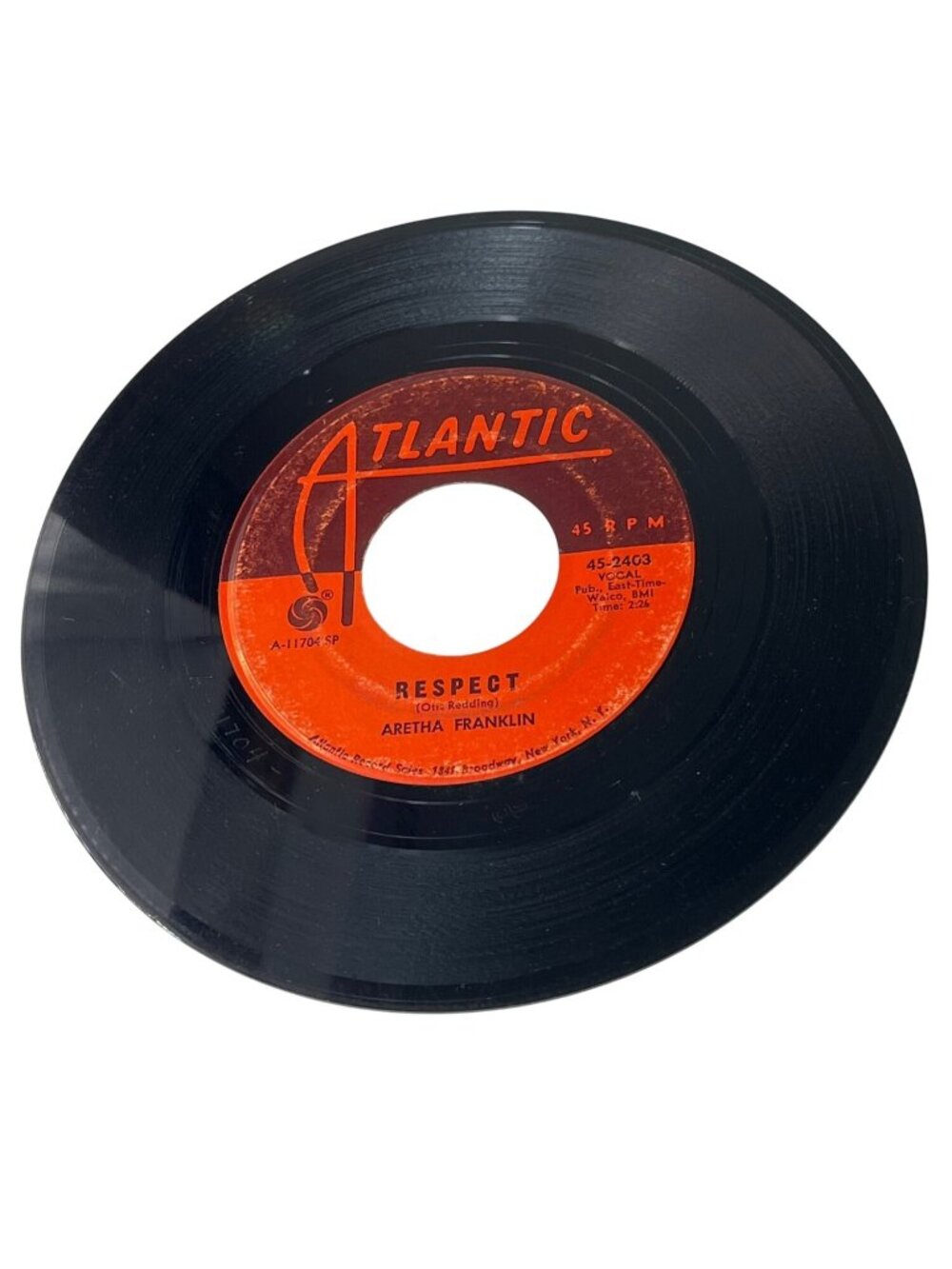 Aretha Franklin 45 RPM Vinyl Record Dr. Feelgood / Respect Atlantic Records R38